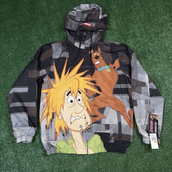 Members Only Other - MENS MEMBERS‎ ONLY SCOOBY DOO SHAGGY WINDBREAKER HOODIE JACKET - SMALL